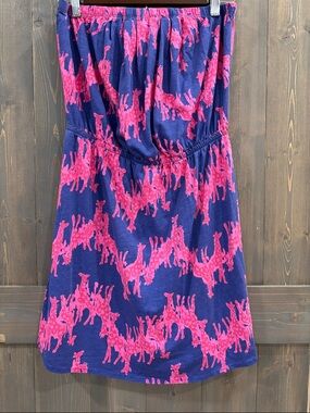 Lilly Pulitzer Strapless giraffe dress size medium